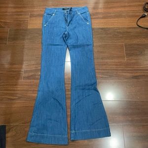 Light blue bell bottom jeans